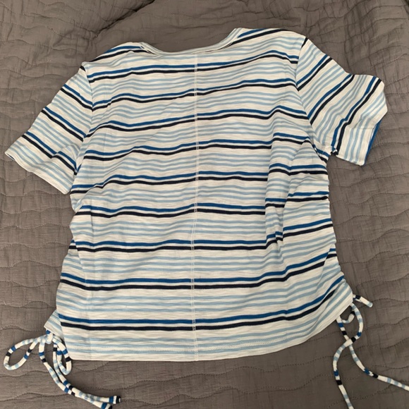 veronica beard cotton knit shirt with drawstring at side. M size. NWT - Picture 8 of 9